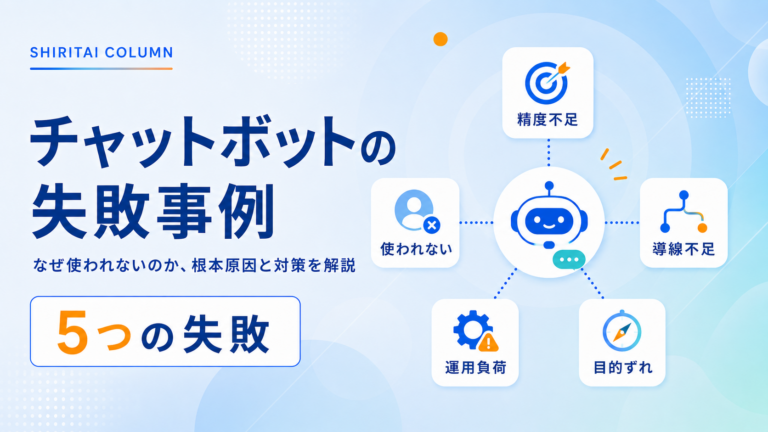 チャットボット導入の失敗事例から考える｜なぜ使われないまま終わるのか、根本原因と対策を読み解く