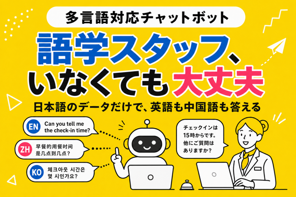 インバウンドのチャット対応｜語学スタッフがいなくても多言語で答える仕組みの作り方