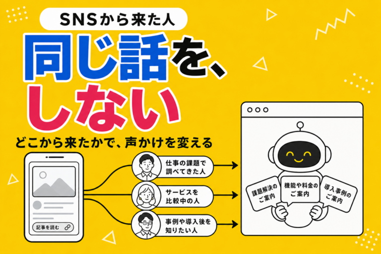 SNSから来た人に、同じ話をしない｜どこから来たかで声かけを変える
