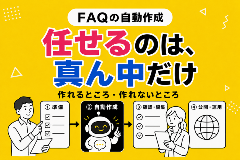 FAQを自動で作れるところ・作れないところ