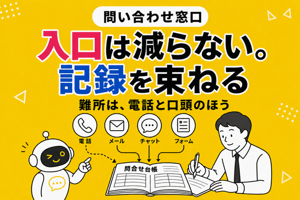 電話・メール・LINE・フォームを1つの窓口に束ねる