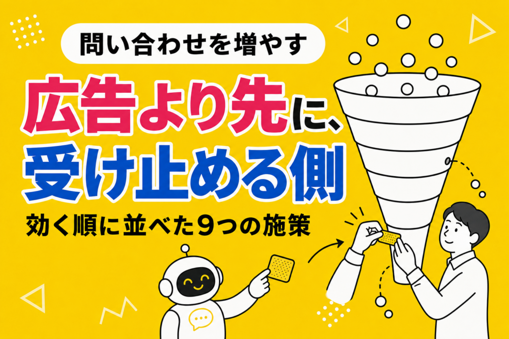 問い合わせを増やす施策｜効く順に並べる