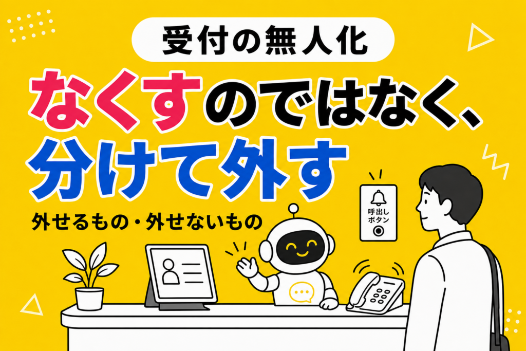 受付の無人化・省人化はどこまでできるか